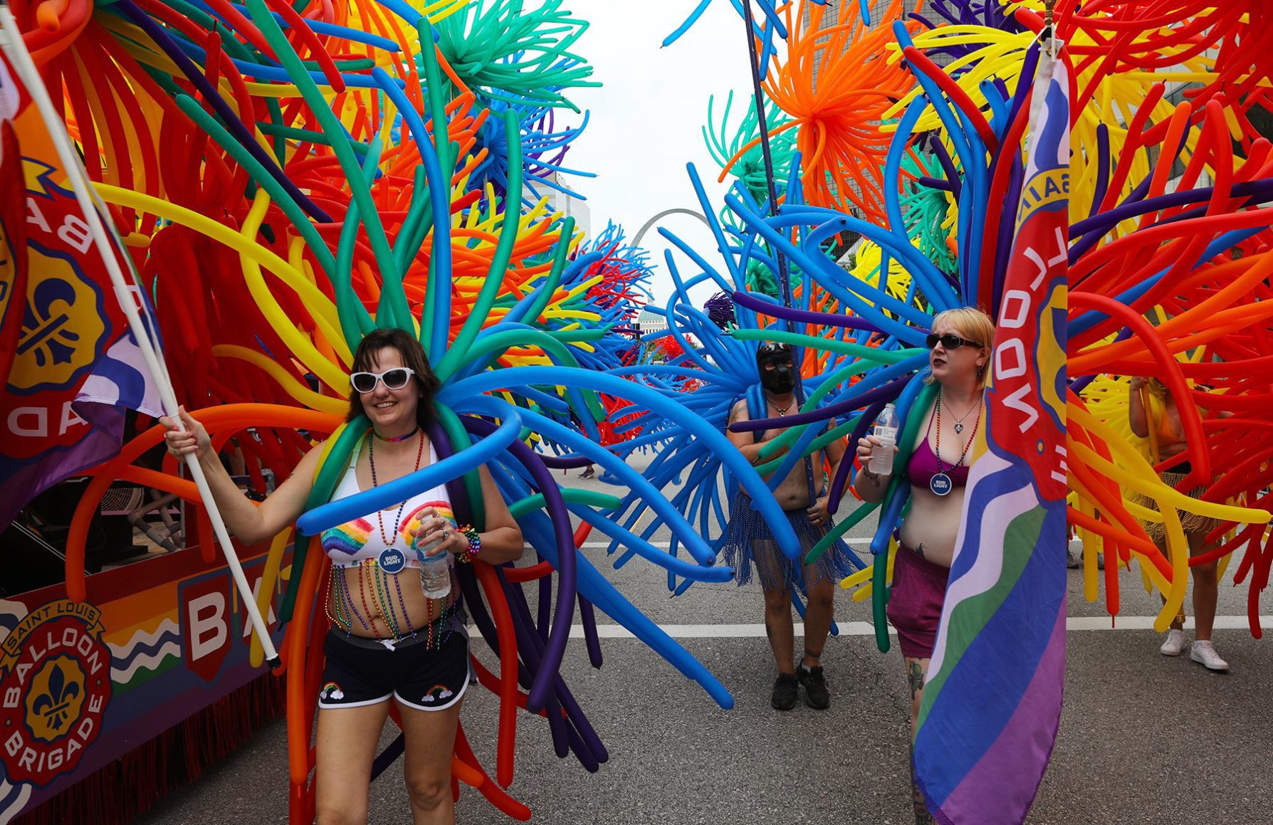 Thousands Watch the Pride Parade downtown